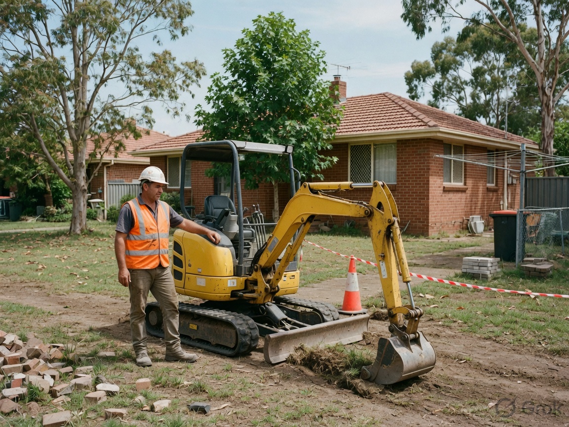 Boon Property Maintenance operator with excavator