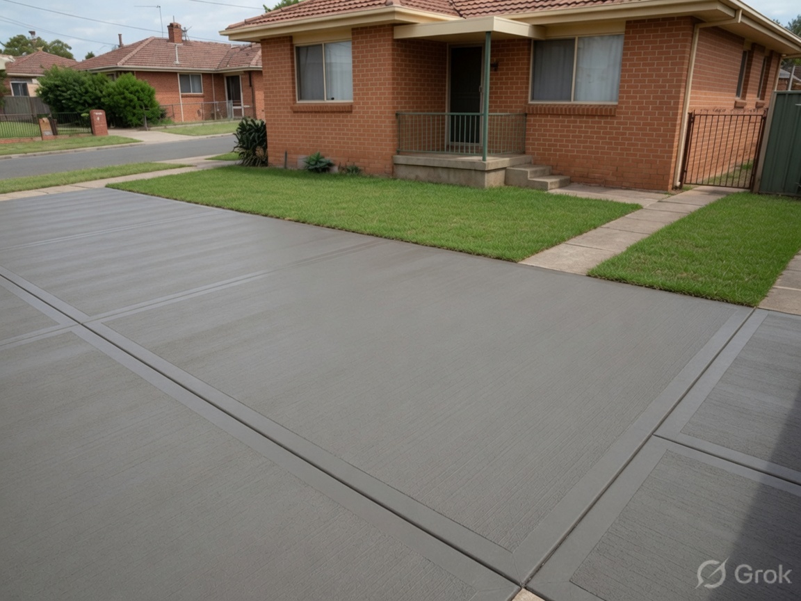Finished concrete slab after